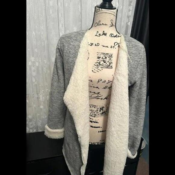 Sweaters - UGG Grey Sherpa Lined Cardigan